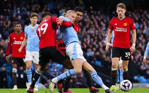 Champions win in the Manchester derby