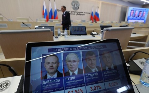 Cameron criticises Russia election after early results show Putin landslide