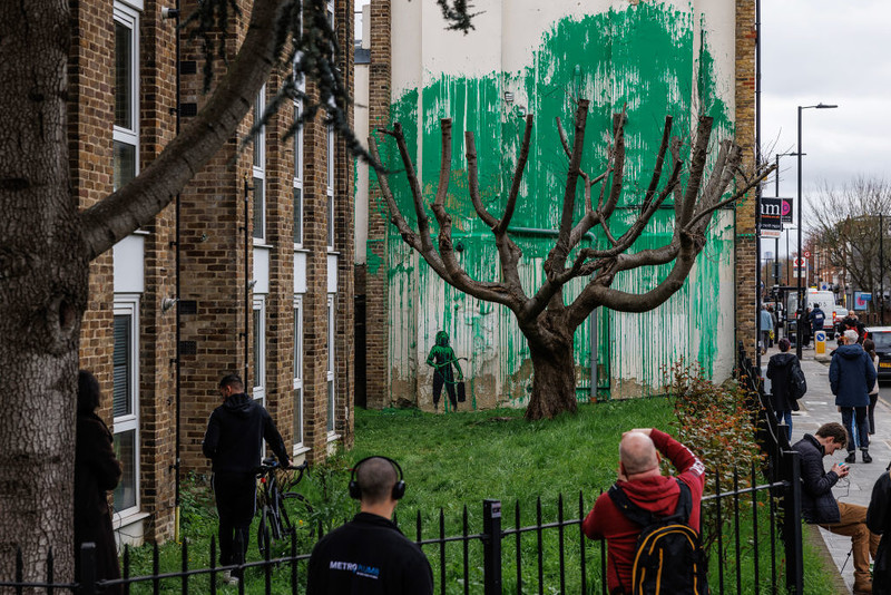 Londyn: Właściciel budynku z najnowszym muralem Banksy'ego jest skłonny do jego sprzedaży