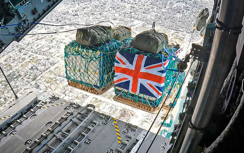 UK airdrops 10 tons of food supplies into Gaza