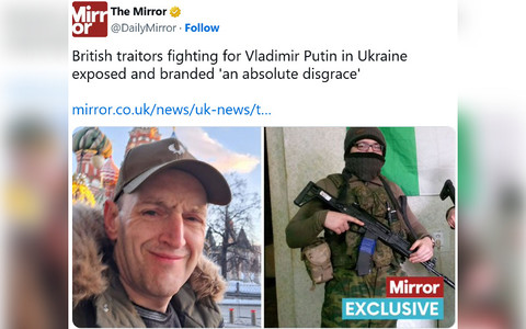 "Daily Mirror": Dwóch Brytyjczyków walczy w Donbasie po stronie Rosji