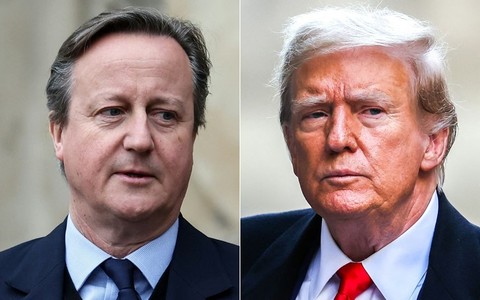 David Cameron meets Donald Trump in Florida ahead of Blinken talks