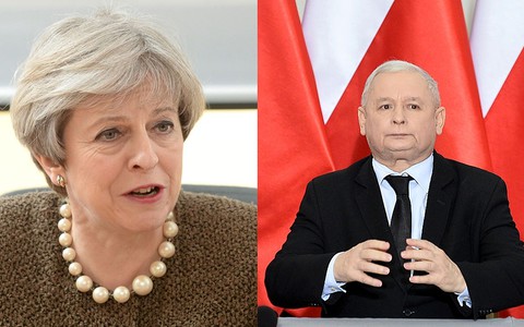 Jaroslaw Kaczynski will meet with Theresa May today