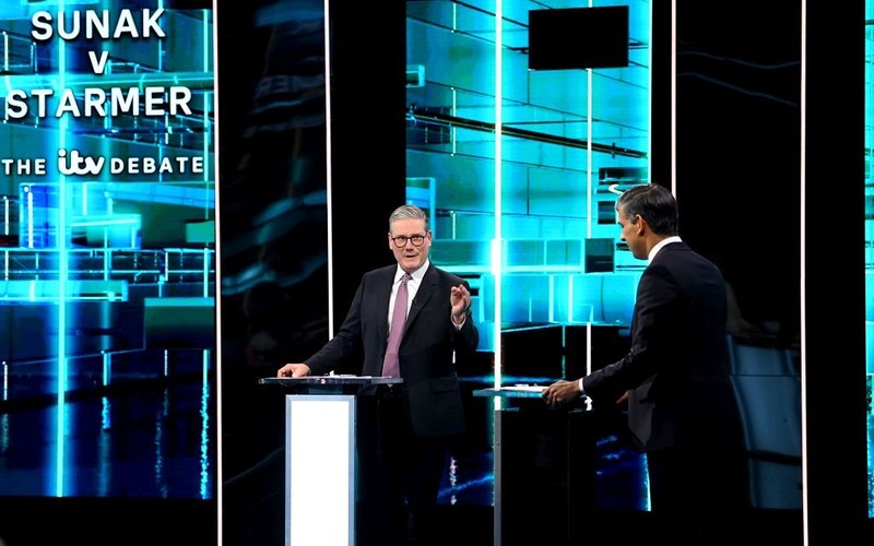 Premier Sunak minimalnie wygrał debatę telewizyjną z liderem opozycji