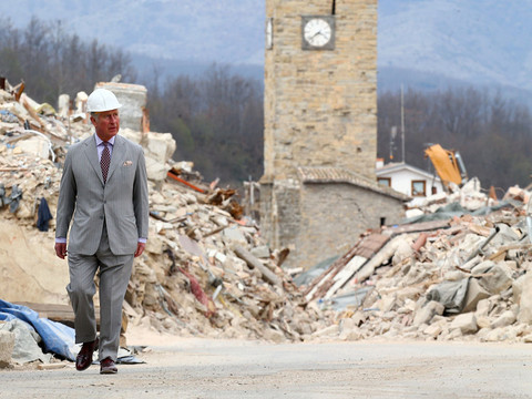 Prince Charles visits Italian town hit by deadly earthquake