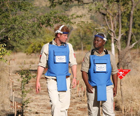 Prince Harry honours his mother's promise not to forget the victims of landmines