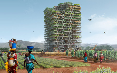 Modular farm tower for sites across Africa wins international skyscraper competition
