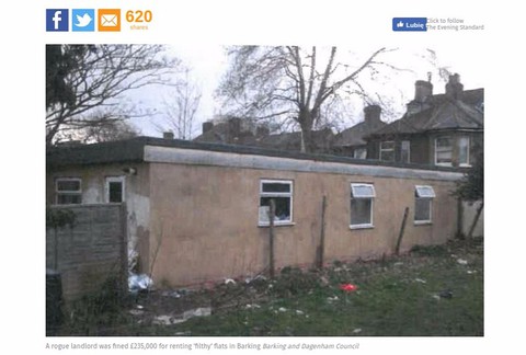 Londyn: £235 tys. kary za wynajmowanie "slumsów"