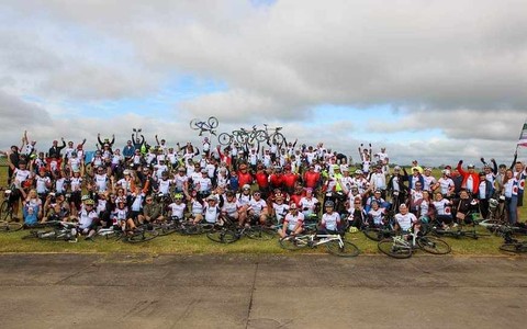 London: ‘Heart for Flood Victims’ cycle rally