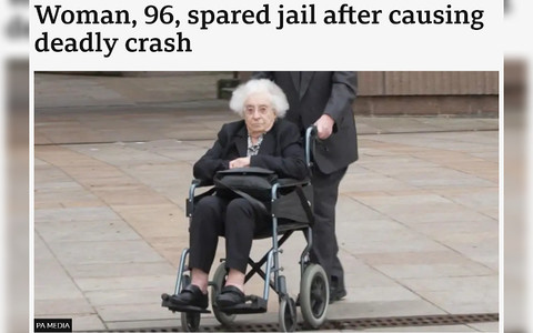 England: Woman, 96, spared jail after causing deadly crash