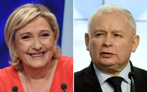 Macron wskazuje przyjaciół Le Pen. "To reżimy Orbana, Kaczyńskiego i Putina"