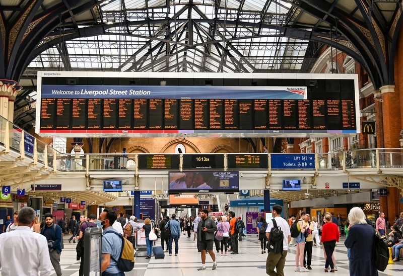Stacja kolejowa Liverpool Street będzie zamknięta na osiem dni w okresie świątecznym