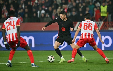 Football Champions League: Two goals by Lewandowski, assist by Piątkowski