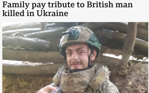 Family pay tribute to British man killed in Ukraine