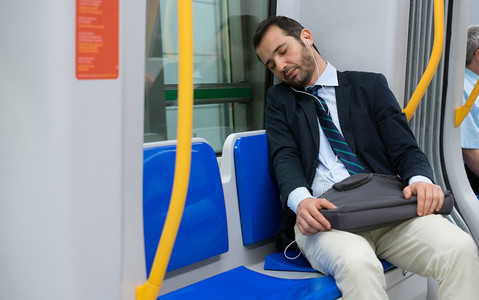 Knackered commuters falling asleep on public transport dubbed 'fly kippers'