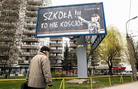 "School is not a church" action in Polish cities