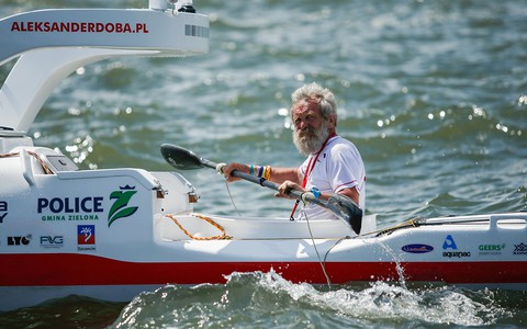 Septuagenarian Aleksander Doba is kayaking the Atlantic
