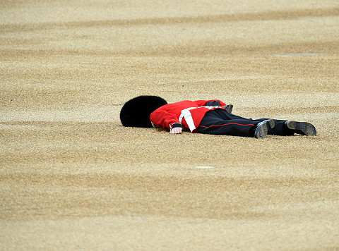 Five guardsmen faint from the heat during Trooping the Colour  