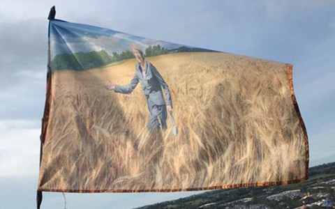 Theresa May has been spotted running through fields of wheat at Glastonbury