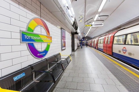 Pride 2017: London tube and bus stops decorated with rainbows