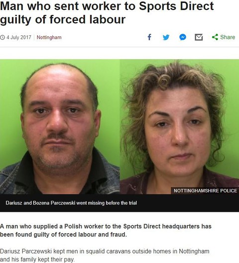 Man who sent worker to Sports Direct guilty of forced labour