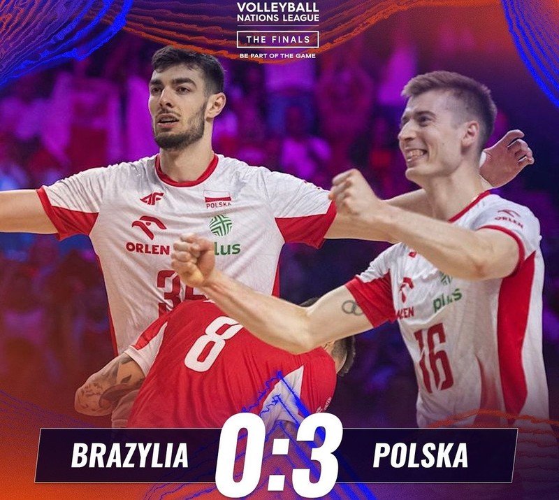 Volleyball League: Poland beat Brazil 3-0 and will play in the final