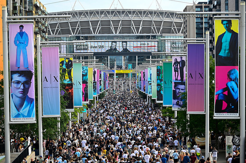 Man dies after fall at Oasis Wembley concert
