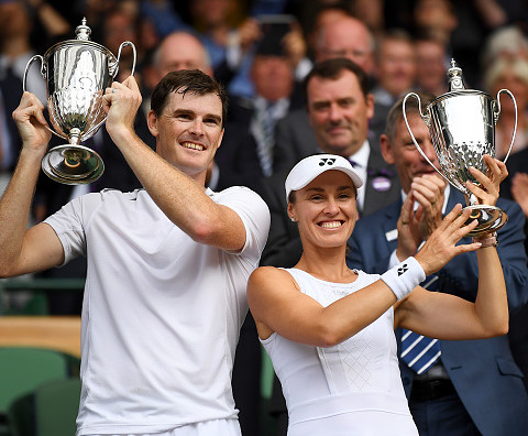 Brit Jamie Murray and Swiss Martin Hingis won on Wimbledon