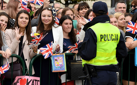 Britain's royals William and Kate in Poland
