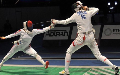 The Polish fencing team won the bronze medal of the FIFA World Fencing Championships in Leipzig