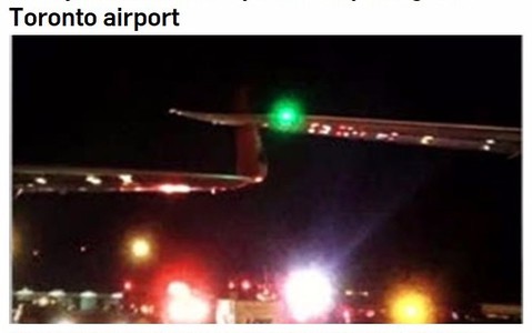 2 passenger planes clipped wings at Pearson