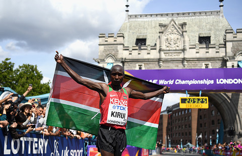 Kirui and Chelimo win marathon titles at worlds