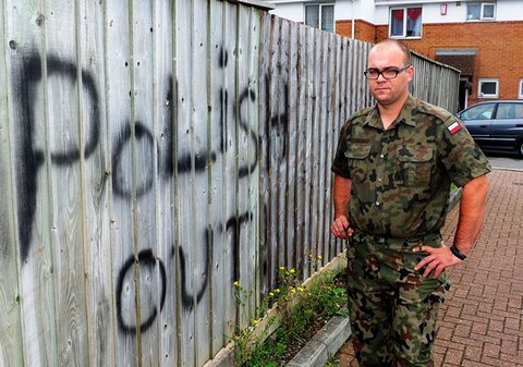 Tesco manager Jordan's disgust at 'Polish Out' graffiti sprayed outside his home in Knowle West