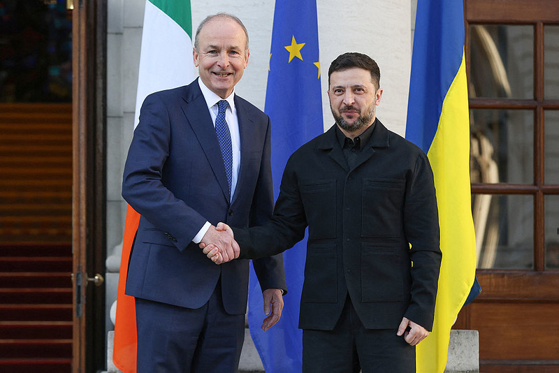 Zełenski w Irlandii: USA mogą tracić zainteresowanie procesem pokojowym