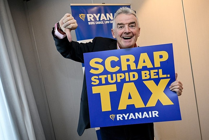 Belgium: Ryanair cuts one million more seats over aviation tax row