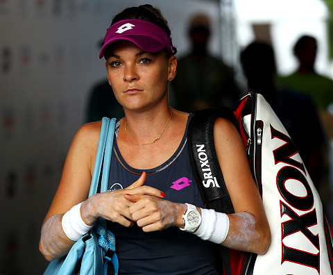 Radwańska advanced to the quarterfinals of the New Haven tournament
