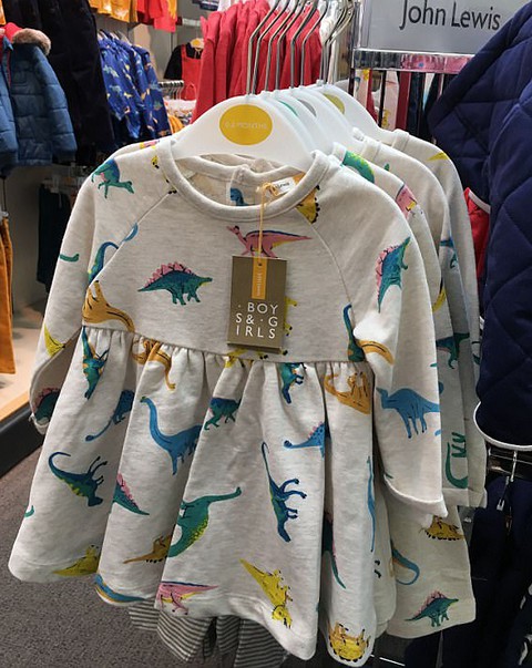 John Lewis scraps 'boys' and 'girls' labels on children's clothes to reduce 'gender stereotypes'
