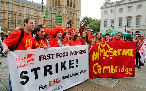 Pierwszy w historii strajk pracowników sieci McDonalds w UK