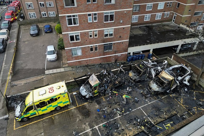 Four ambulances set on fire in London in suspected antisemitic hate crime