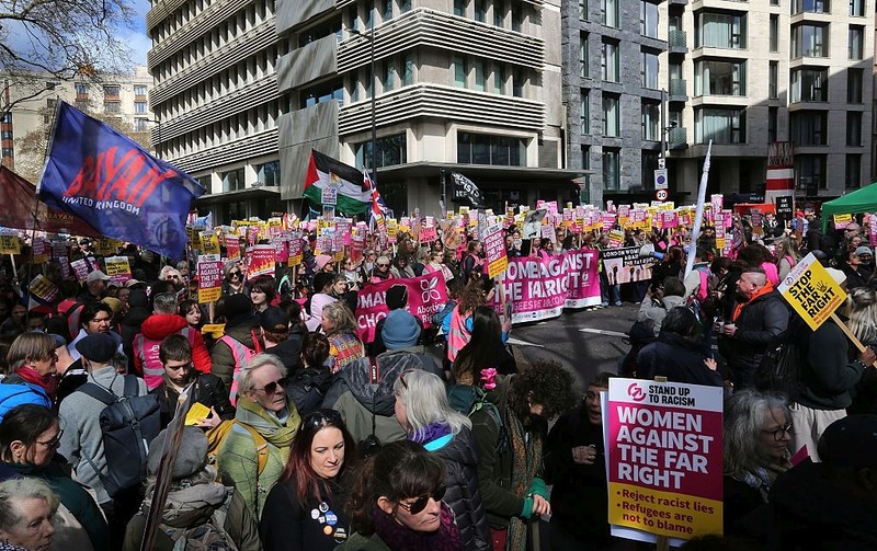 W Londynie odbyła się demonstracja przeciw skrajnej prawicy