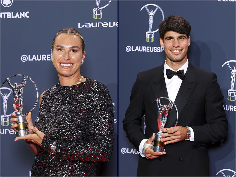 Carlos Alcaraz and Aryna Sabalenka win at Laureus World Sports Awards 