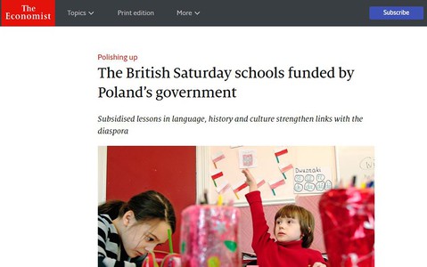 "The Economist" chwali polskie szkoły sobotnie w UK