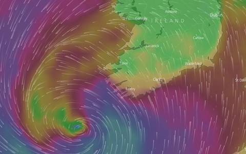 Hurricane Ophelia rages towards Ireland