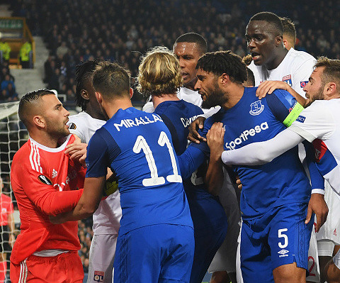 UEFA investigating Everton following fan punch during Europa League melee