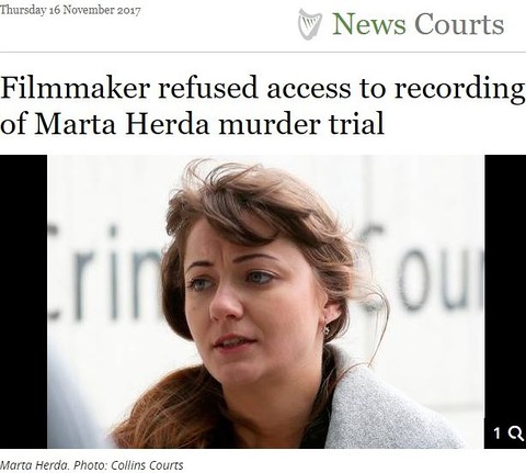 Filmmaker refused access to recording of Marta Herda murder trial