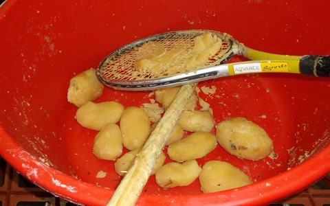 Baker fined for mashing potatoes with a tennis racket