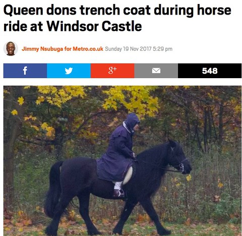 Brytyjska królowa przyłapana na konnej przejażdżce w Windsorze