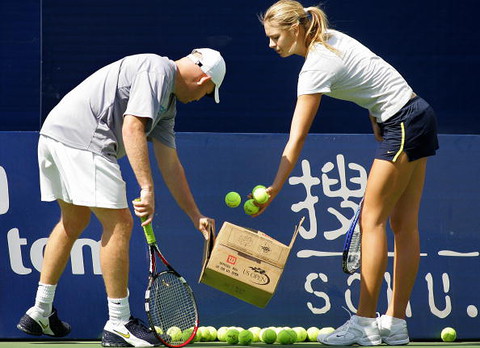 The British hired former trainer Sharapova