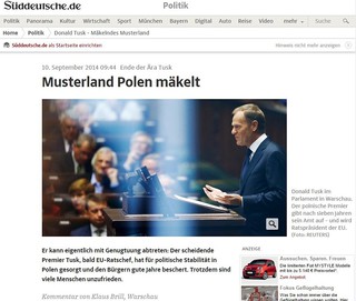 "Sueddeutsche Zeitung": Poland - a country that is a model