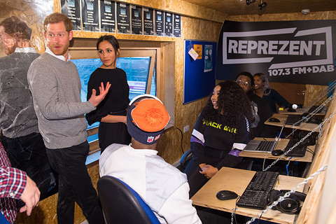 Prince Harry and Meghan Markle mania as couple visit Brixton youth radio 